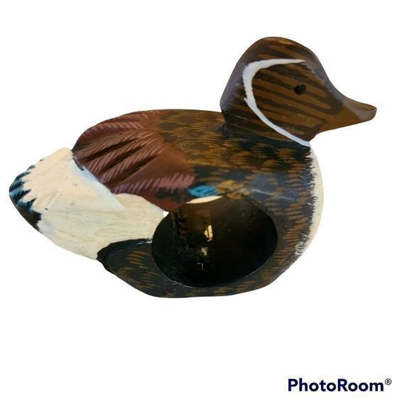 VINTAGE DUCK MALLARD Napkin‎ Holders Wooden Set of 3 MCM - Picture 2 of 2